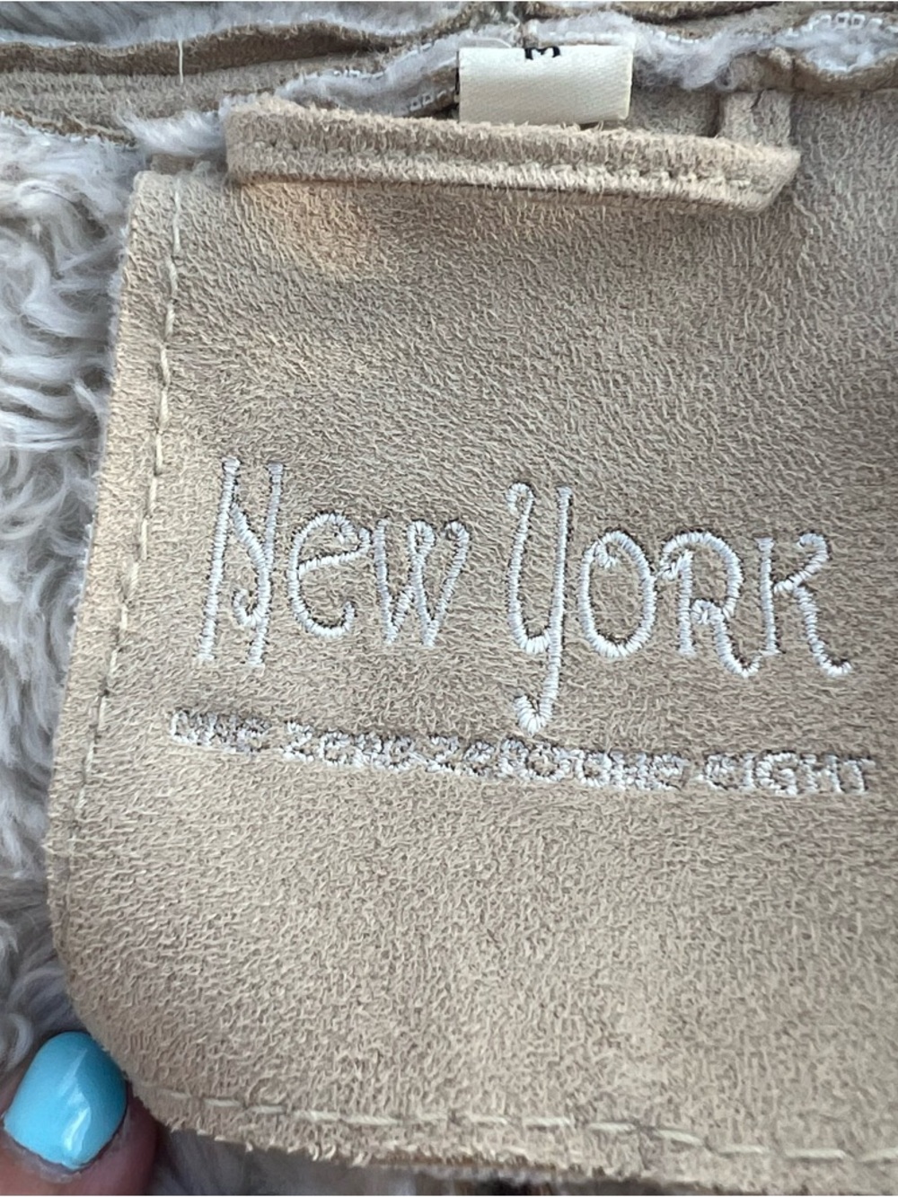 Vintage Y2K Penny Lane Faux Fur Lined Fur Suede Tan Hooded Coat Size M - Picture 2 of 5